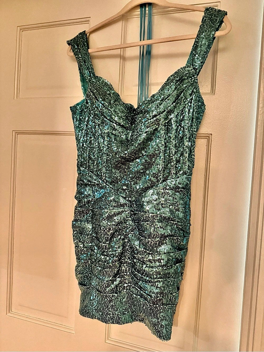 Glamlora Fashion Sheath Off-the-Shoulder Pleated Short/Mini Sequins Corset
